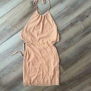 Le Lis Peach Halter Mini Dress revolve size M NWT
